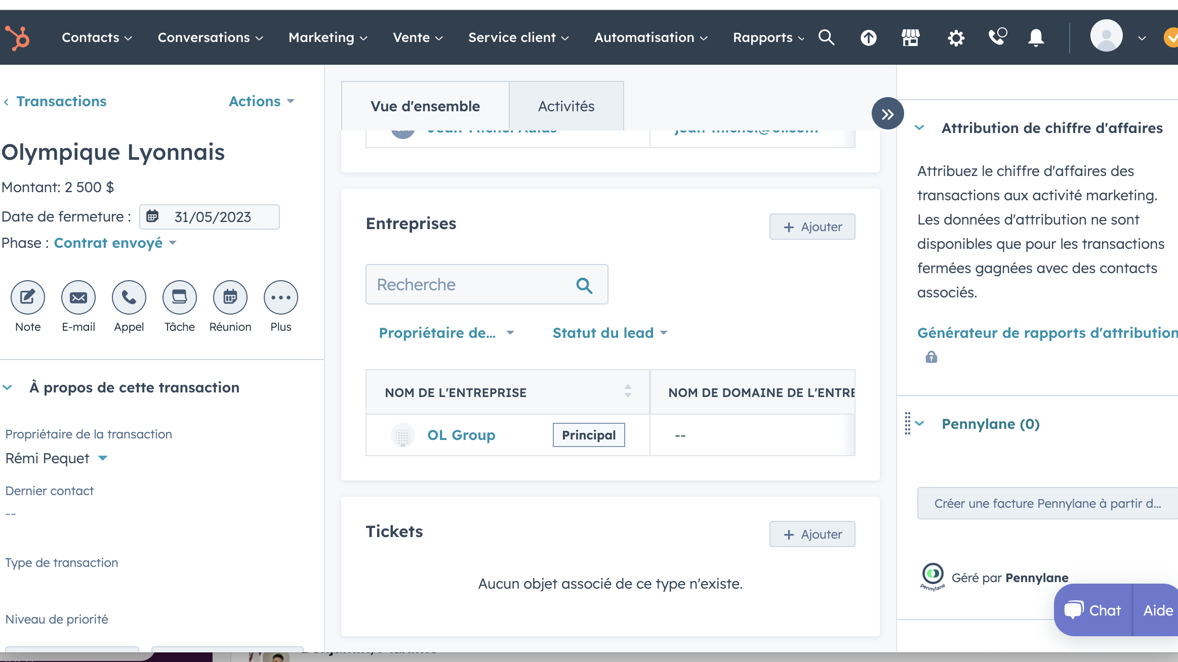 Convertissez vos devis en factures (simples ou récurrentes) depuis votre CRM.